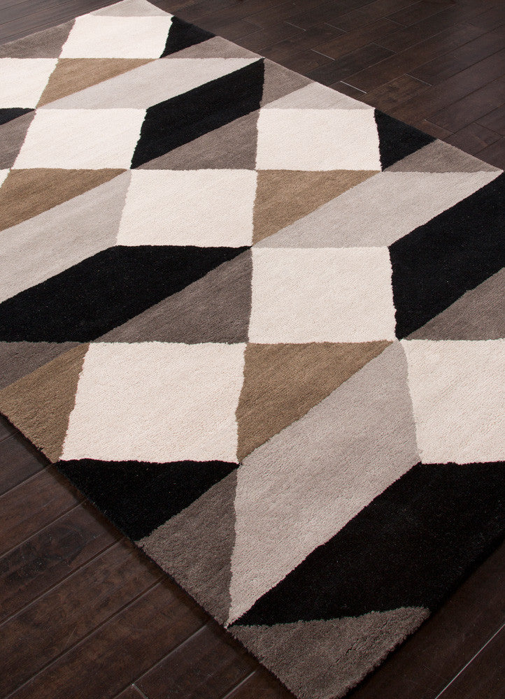 En Casa Ojo Ebony/White Area Rug