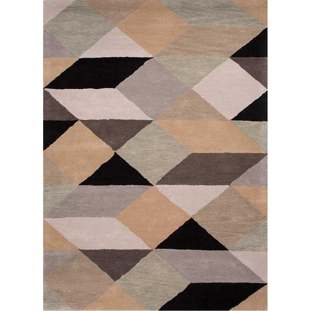 En Casa Ojo Beige/Ebony Area Rug