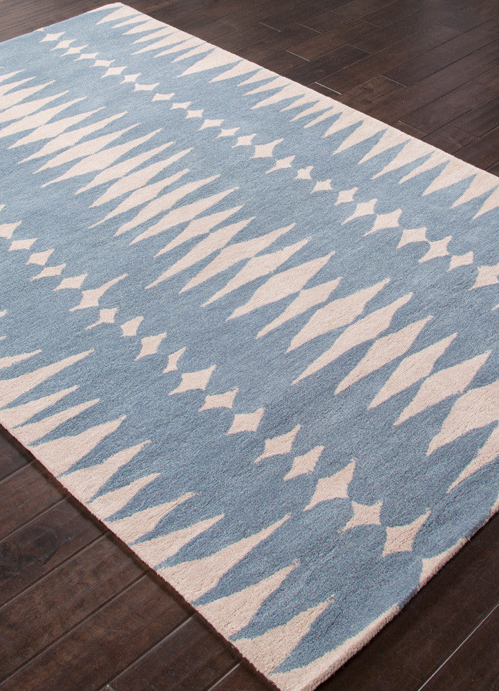 En Casa Tear Drops Milky Blue/Dark Ivory Area Rug