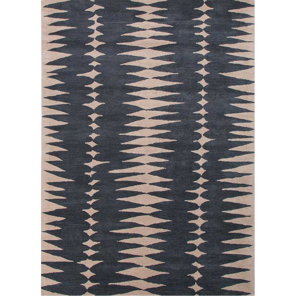 En Casa Tear Drops Deep Blue/Dark Ivory Area Rug