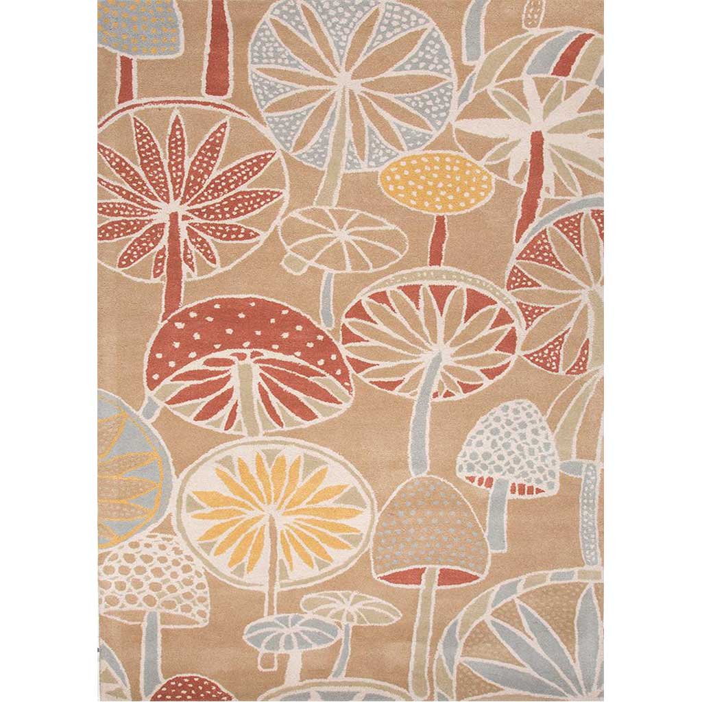 En Casa Mushrooms Sand Area Rug