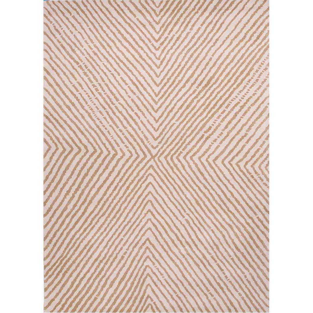 En Casa Concentric White/Dark Sand Area Rug