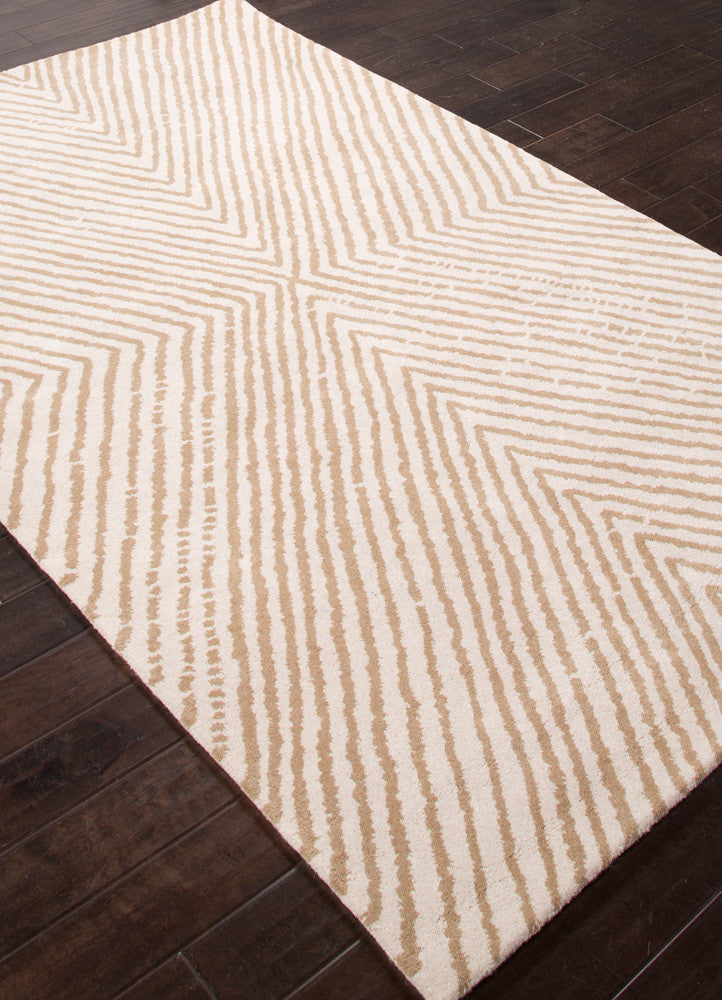 En Casa Concentric White/Dark Sand Area Rug