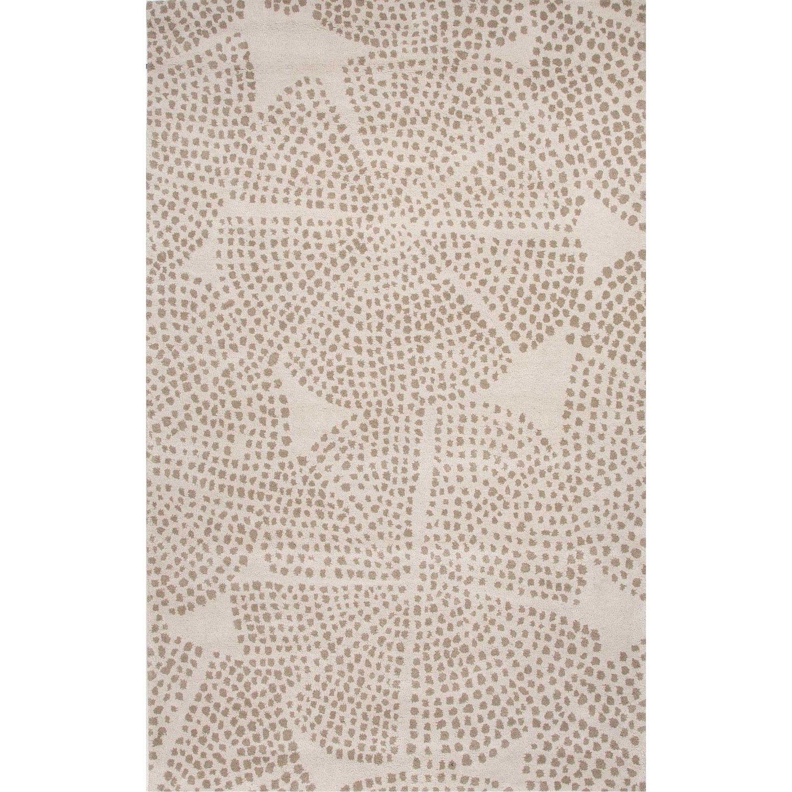 En Casa Stipple Flower White/Silver Gray Area Rug