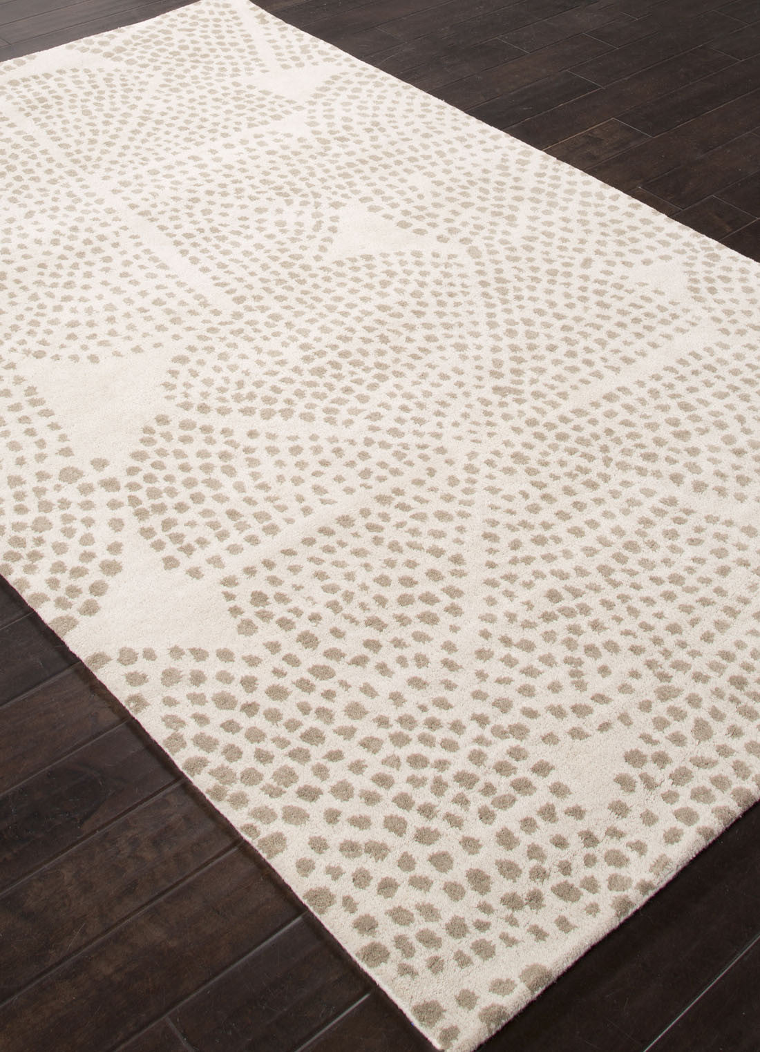 En Casa Stipple Flower White/Silver Gray Area Rug