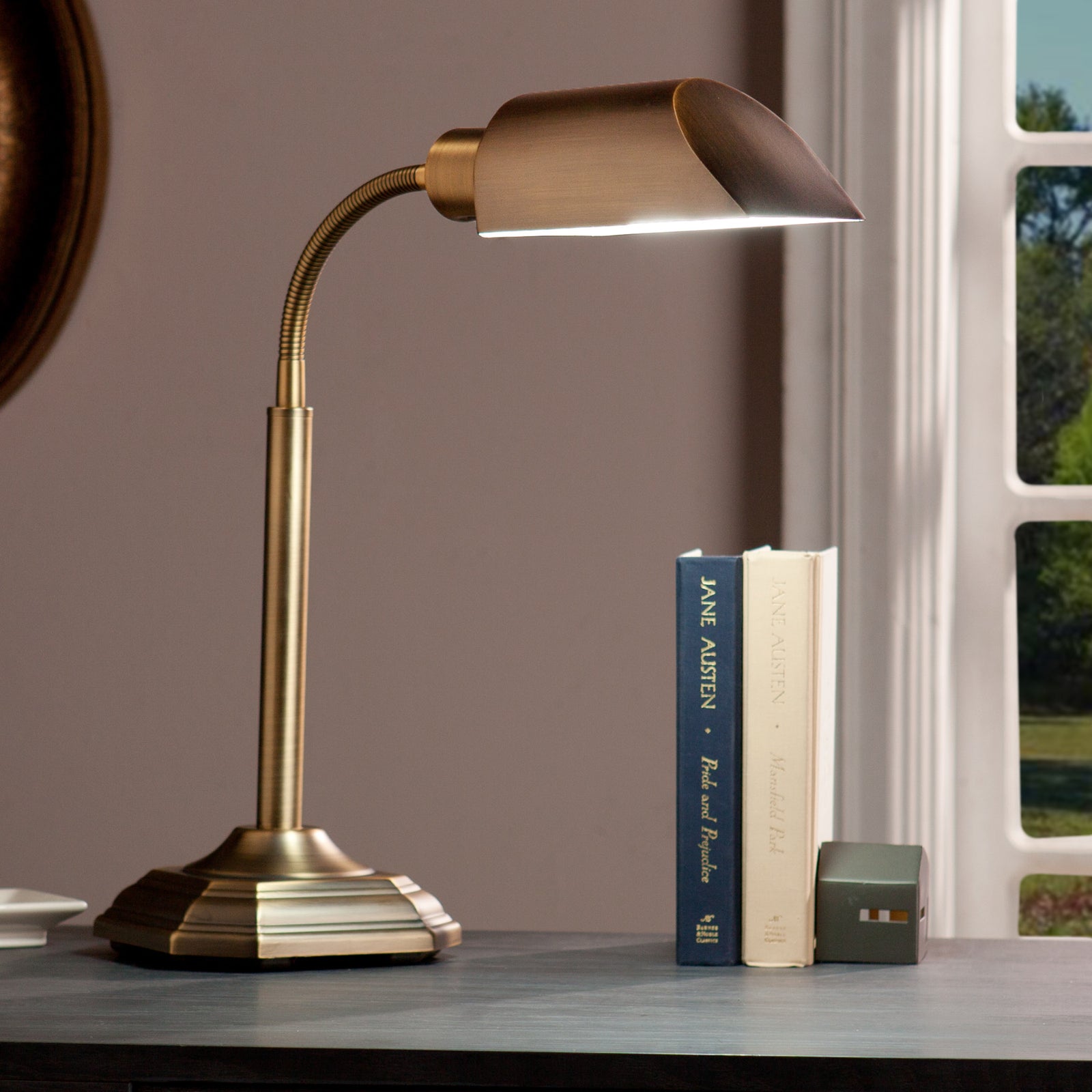 Author Table Lamp Honey Brass
