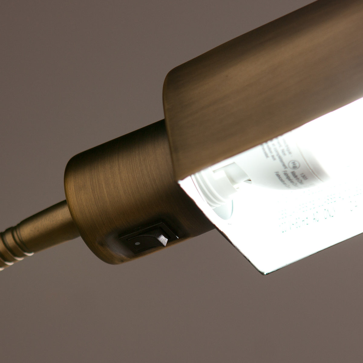 Author Floor Lamp Honey Brass