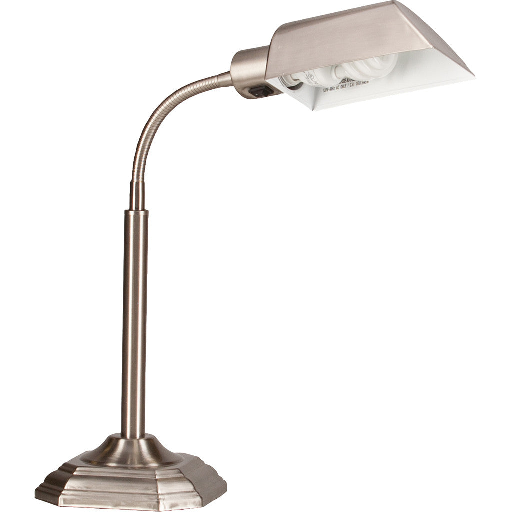 Author Table Lamp Brushed Nickel