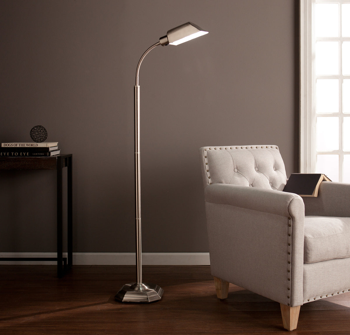 Author Floor Lamp Brushed Nickel