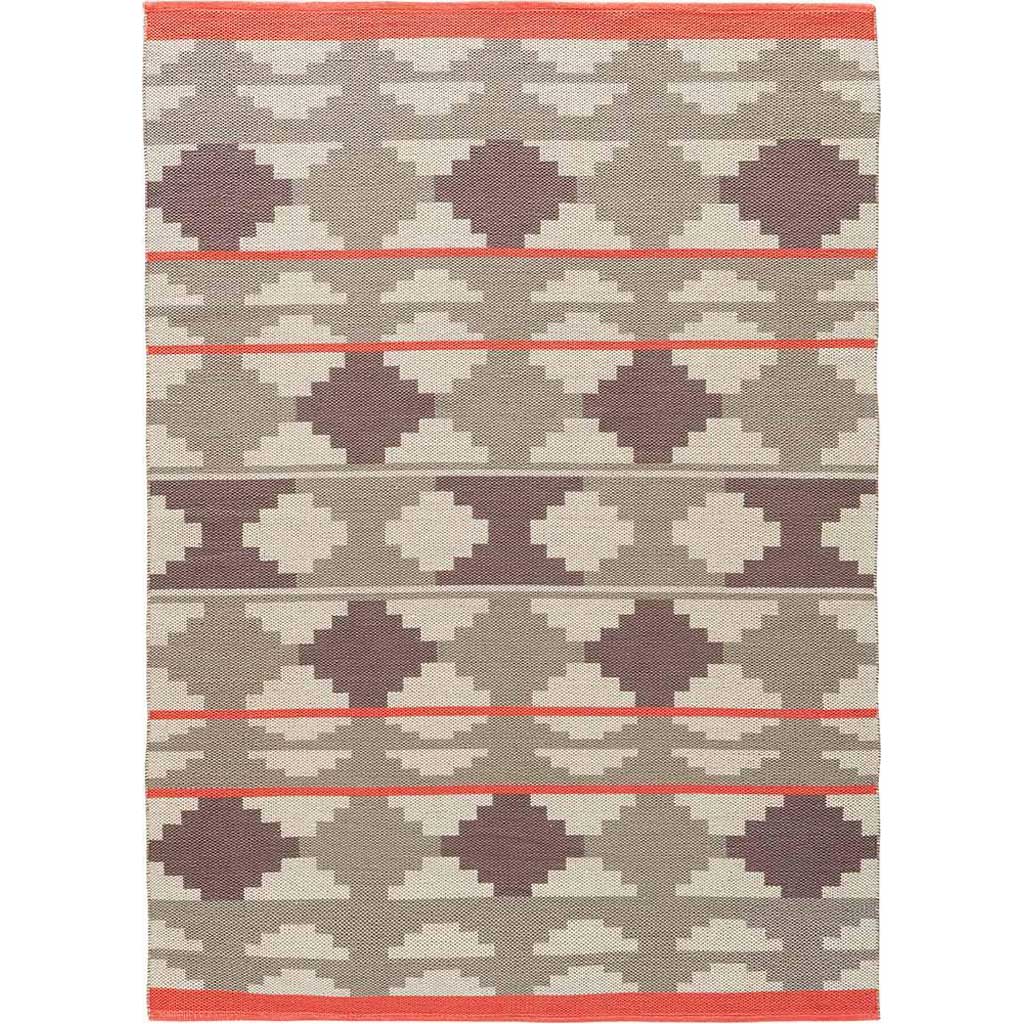 Traditions Made Modern Cotton Flat Weave Cusco Gray/Pink Area Rug