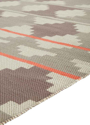 Traditions Made Modern Cotton Flat Weave Cusco Gray/Pink Area Rug