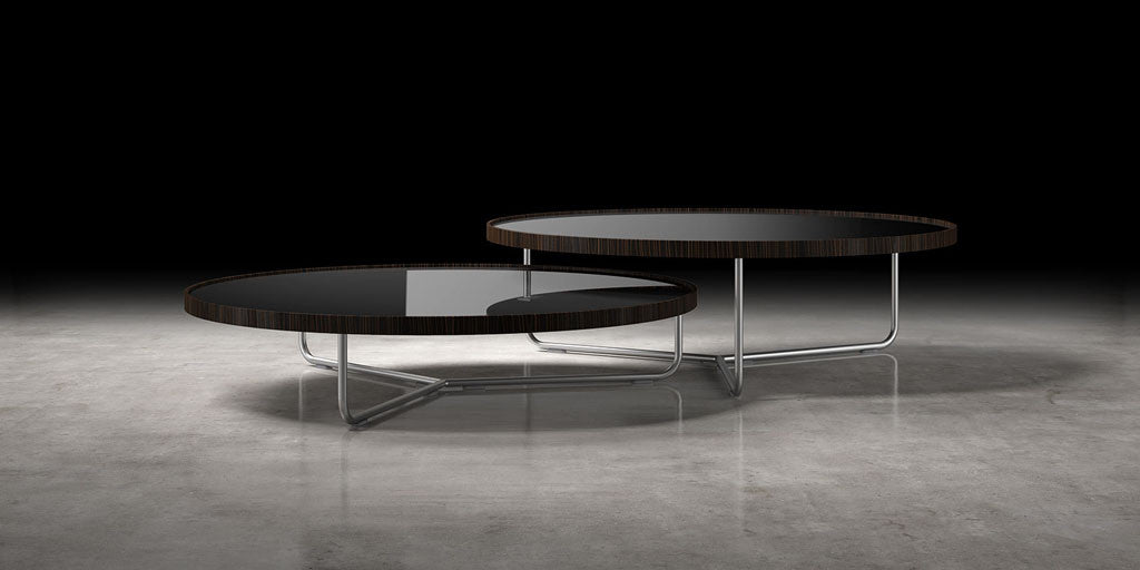Adelphi Nesting Coffee Tables Black Lacquer