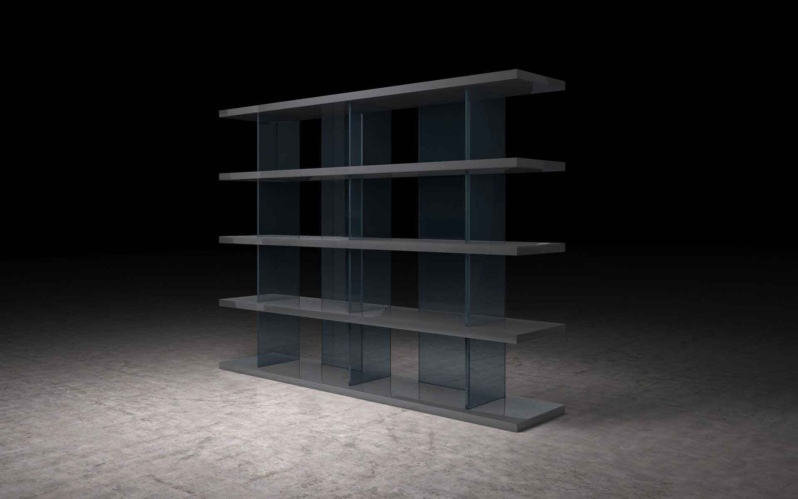 Beekman Bookcase Asphalt Lacquer