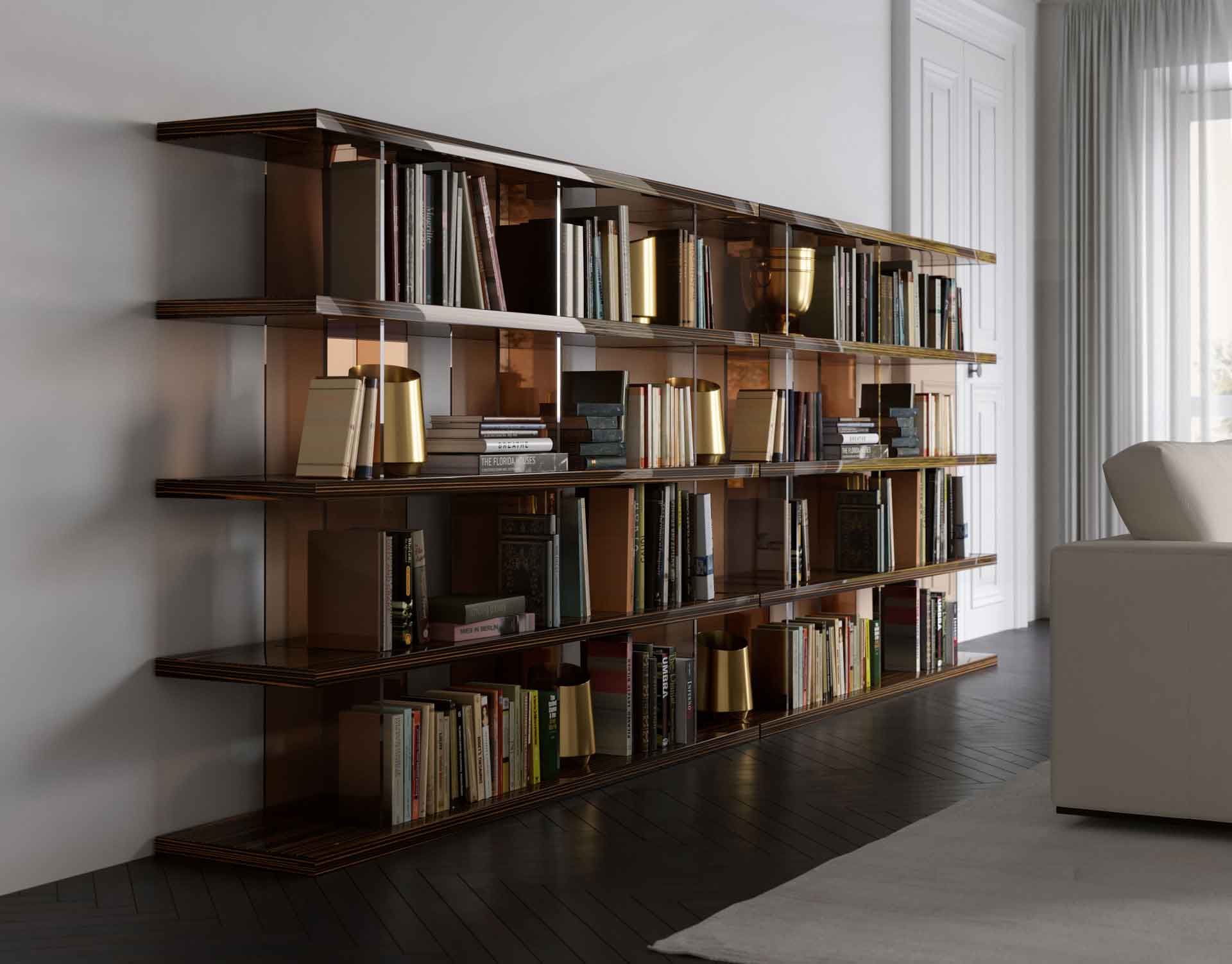 Beekman Bookcase Cathedral Ebony Lacquer