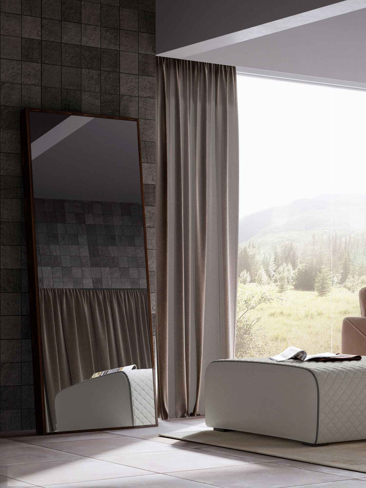 Greene Mirror Cathedral Ebony Lacquer