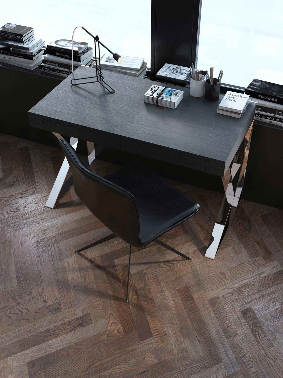 Houston Desk Gray Oak