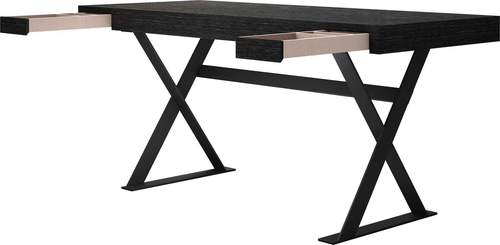 Barrow Desk Gray Oak/Black