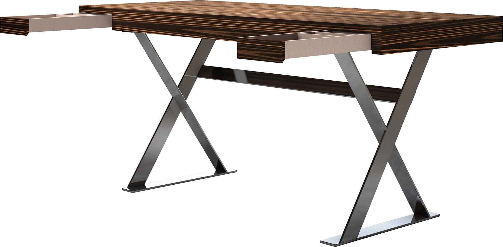 Barrow Desk Cathedral Ebony/Bright Stainless
