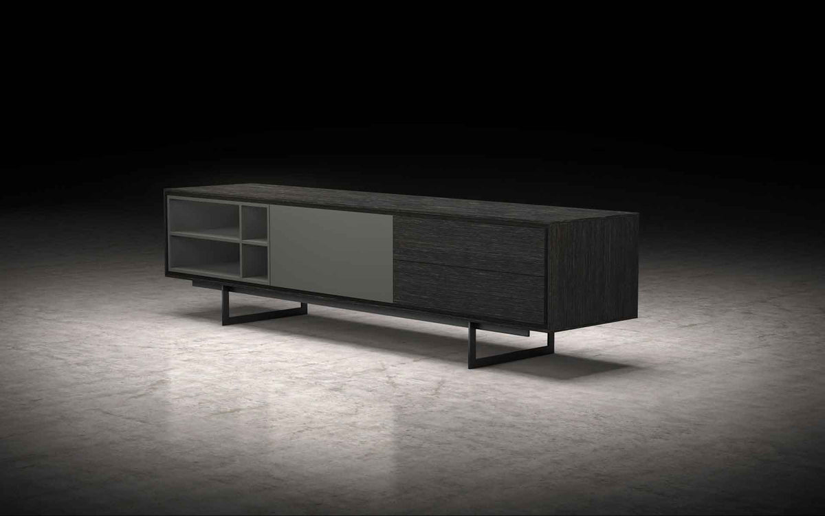 Baxter Media Cabinet Gray Oak