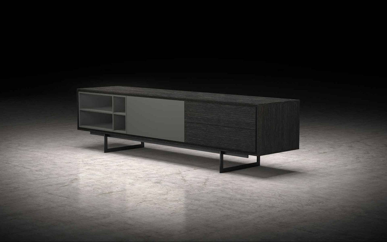 Baxter Media Cabinet Gray Oak