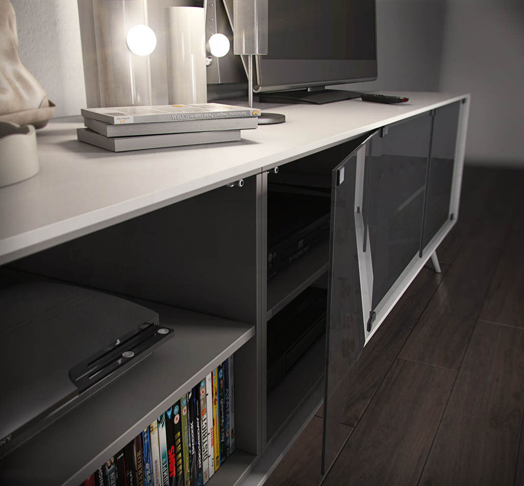 Christopher Media Cabinet White Matte