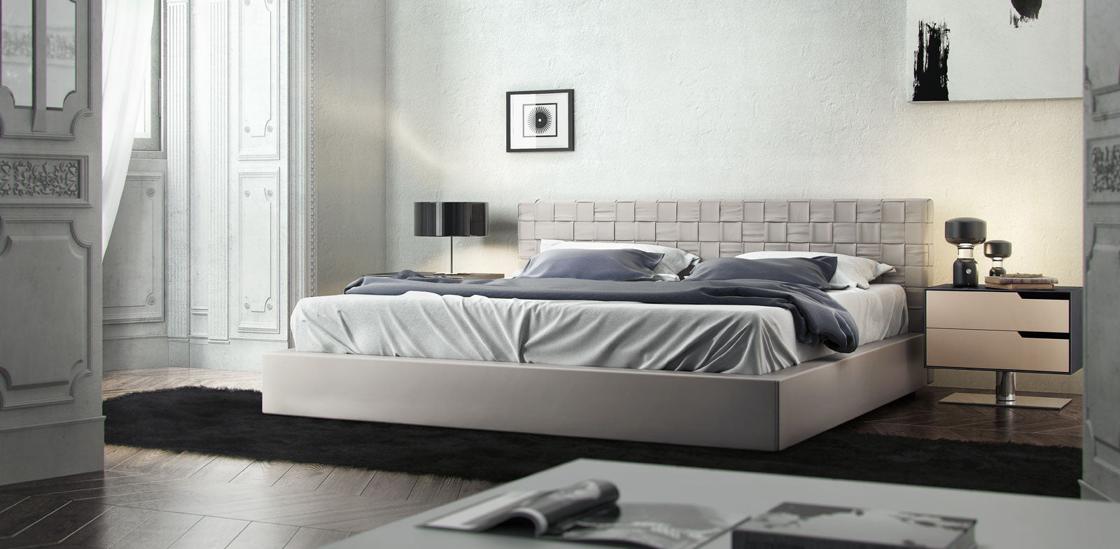 Madison Bed Pearl Gray