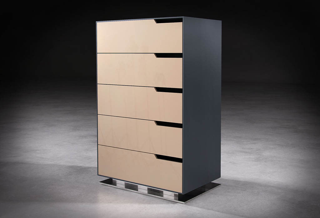 Park Tall Dresser Asphalt/Frappe Matte
