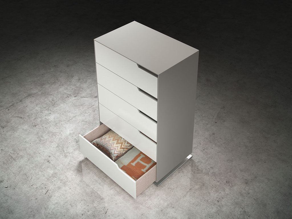 Park Tall Dresser Steeple Gray/White Matte