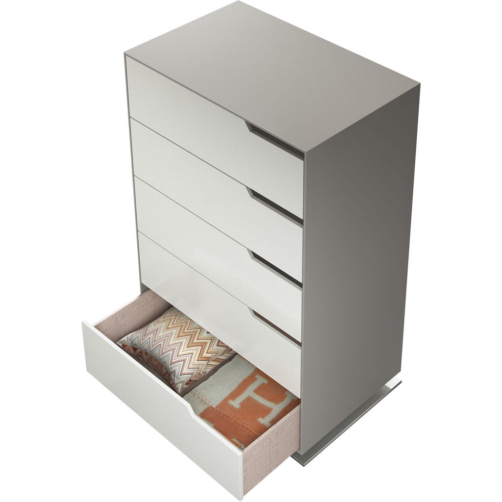 Park Tall Dresser Steeple Gray/White Matte