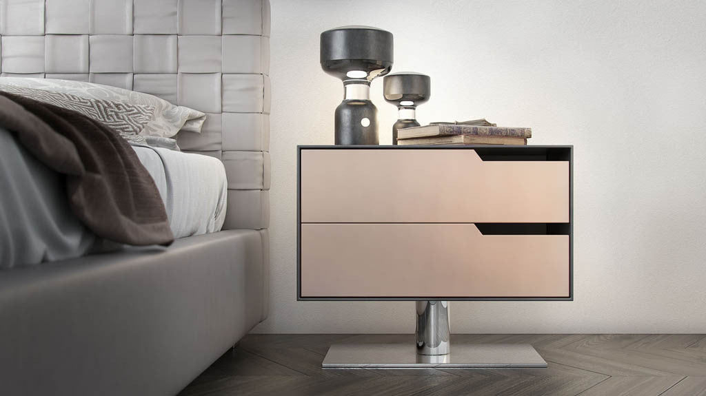 Park Nightstand Asphalt/Frappe Matte