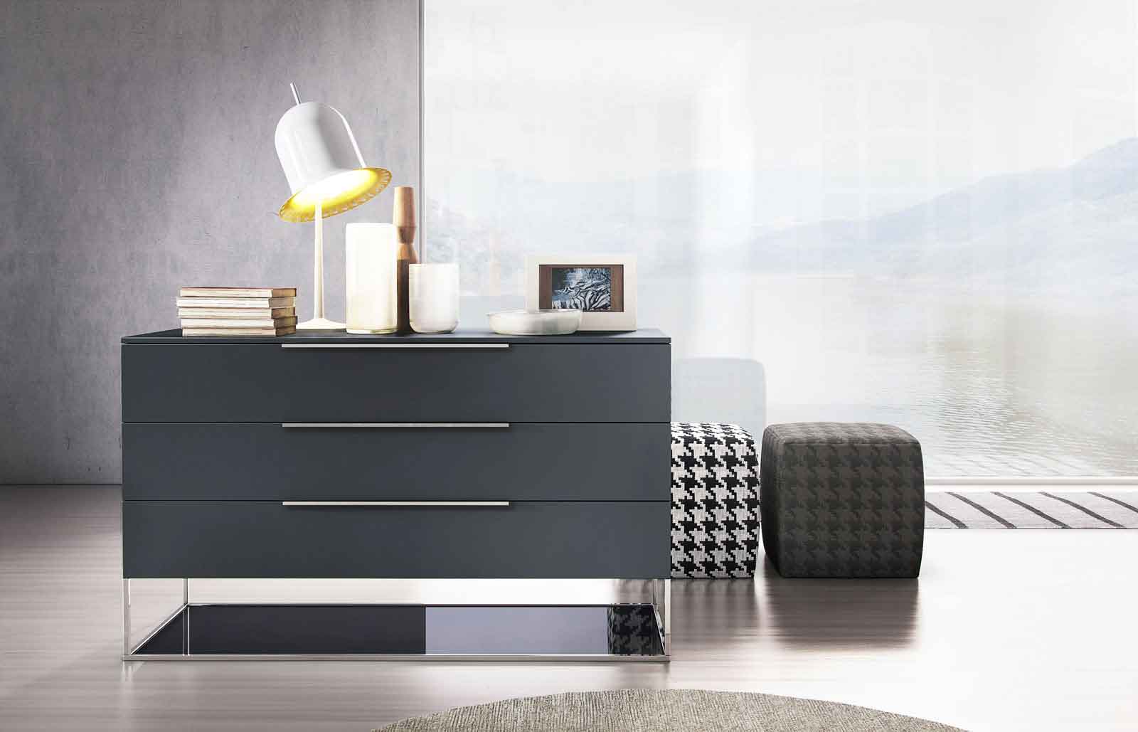 Bowery Dresser Asphalt Matte/Asphalt Glass