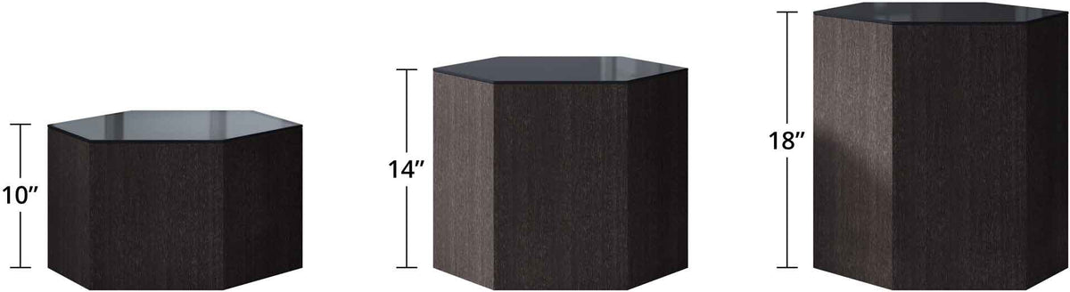Centre Occasional Table Asphalt Glass/Gray Oak