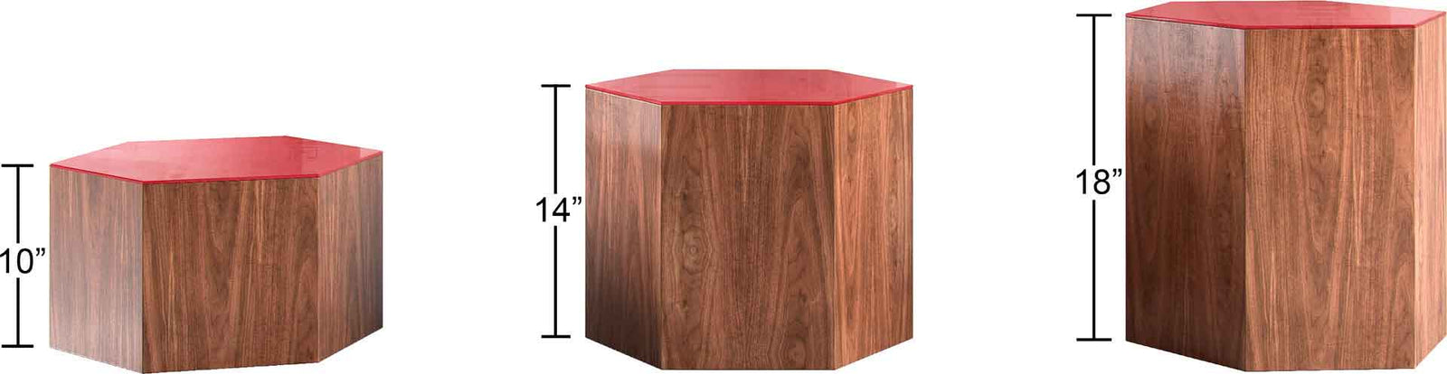 Centre Occasional Table Chili Pepper Glass/Walnut