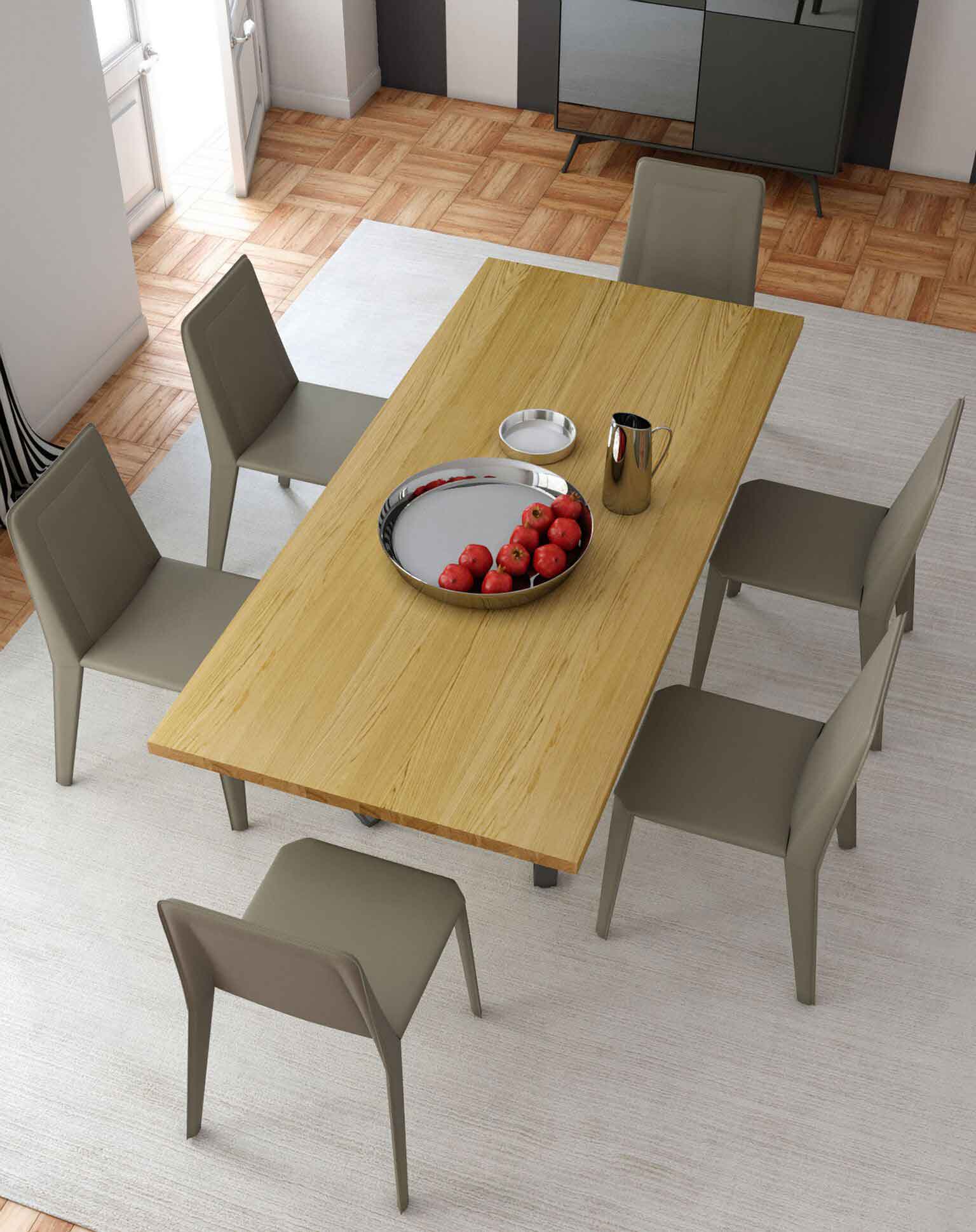 Genoa Dining Table Natural Oak/Anthracite