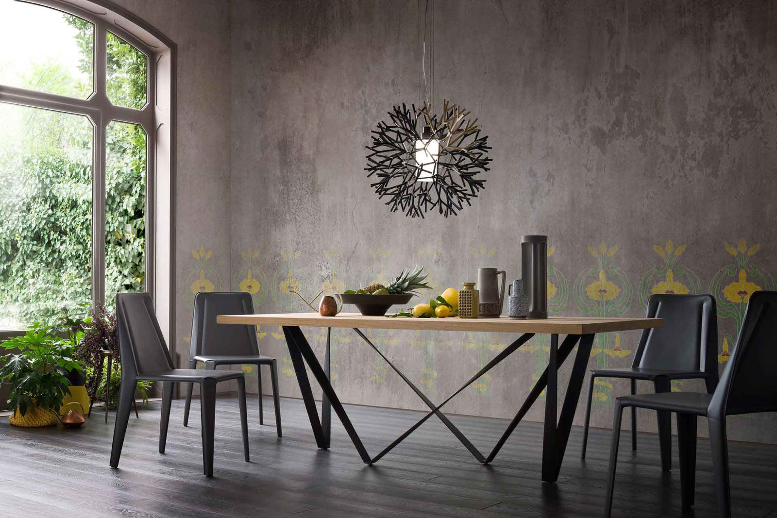 Genoa Dining Table Natural Oak/Anthracite