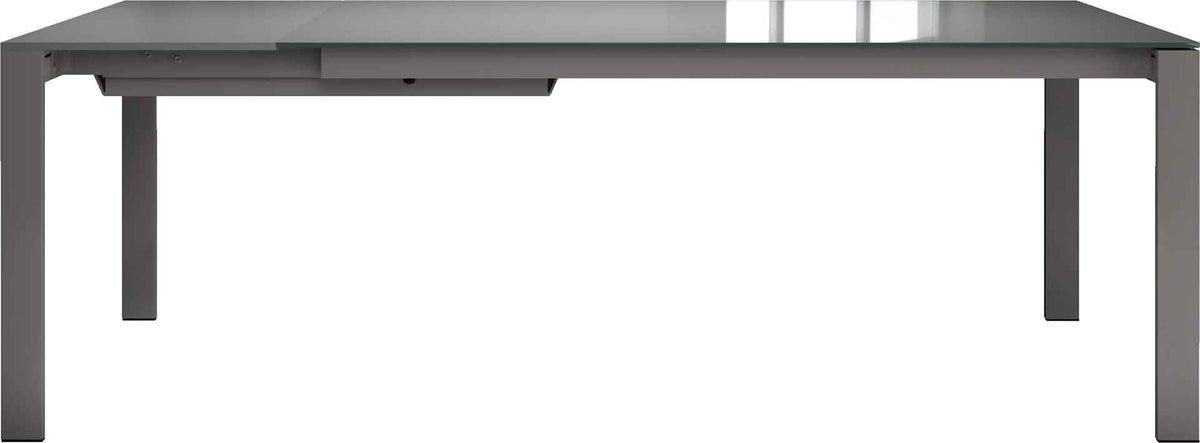 Napoli Dining Table Ashen Gray Glass/Ashen Gray