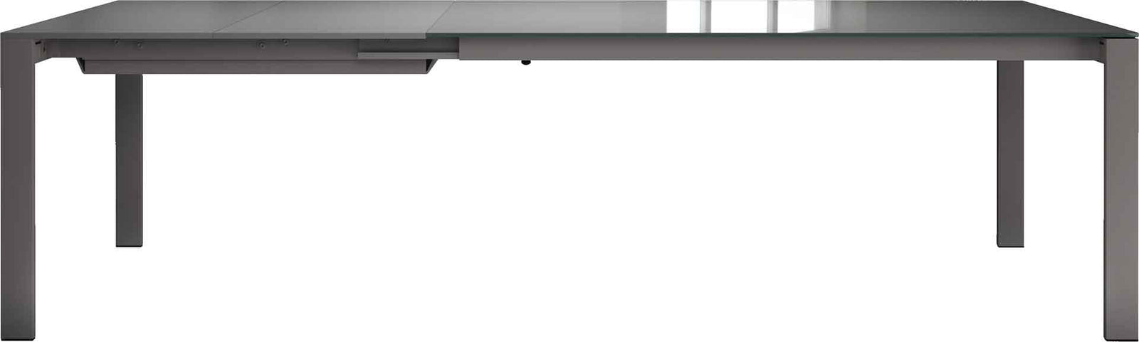 Napoli Dining Table Ashen Gray Glass/Ashen Gray