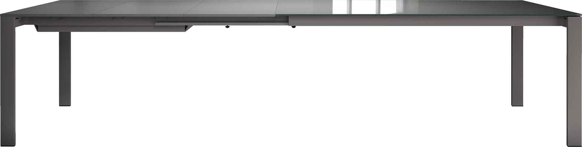 Napoli Dining Table Ashen Gray Glass/Ashen Gray