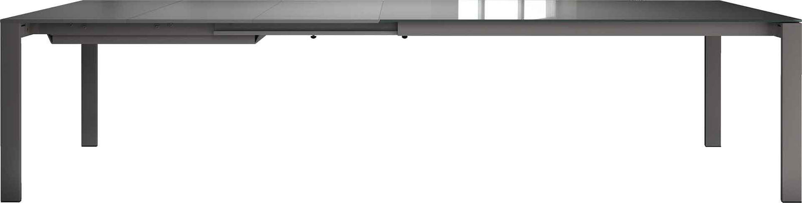 Napoli Dining Table Ashen Gray Glass/Ashen Gray