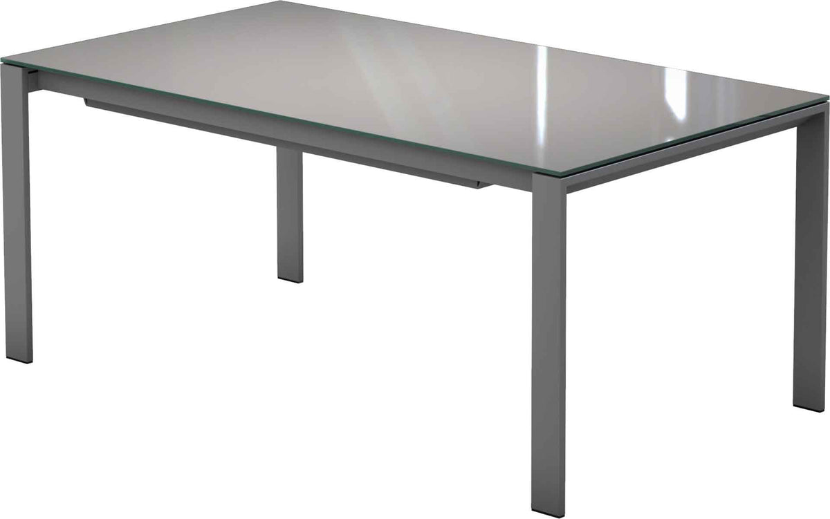 Napoli Dining Table Ashen Gray Glass/Ashen Gray