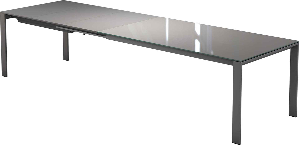 Napoli Dining Table Ashen Gray Glass/Ashen Gray