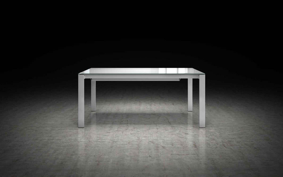 Napoli Dining Table White Glass/White