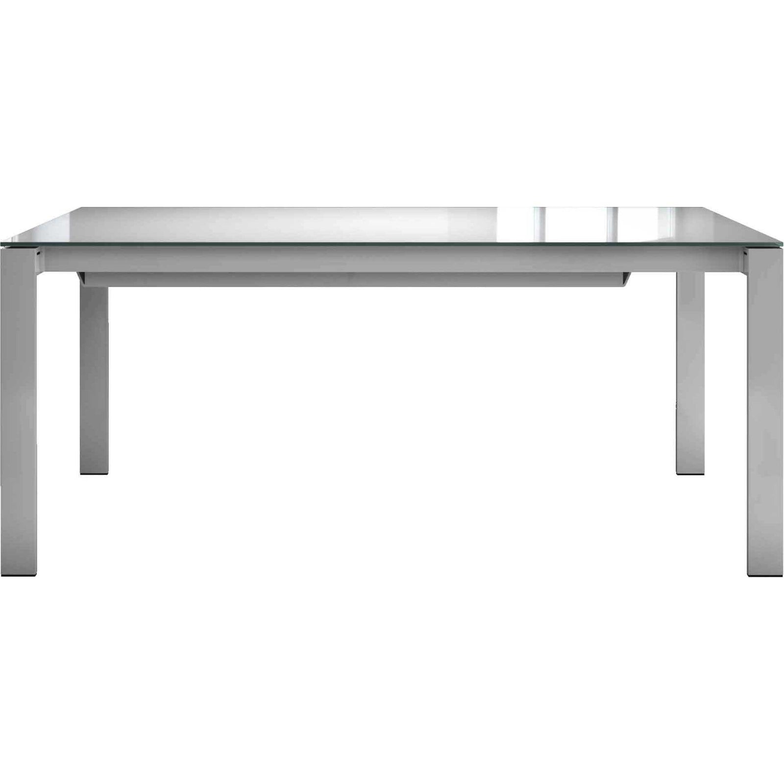 Napoli Dining Table White Glass/White