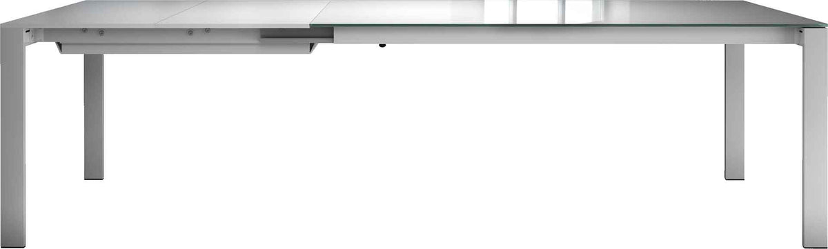 Napoli Dining Table White Glass/White