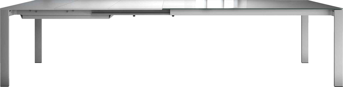 Napoli Dining Table White Glass/White