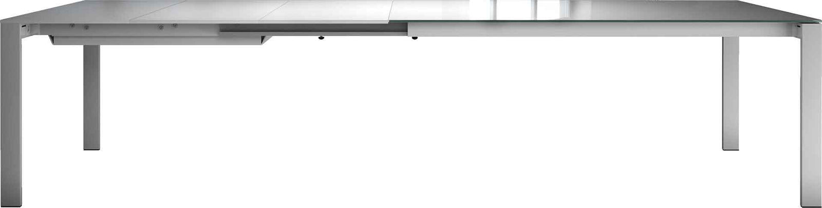 Napoli Dining Table White Glass/White