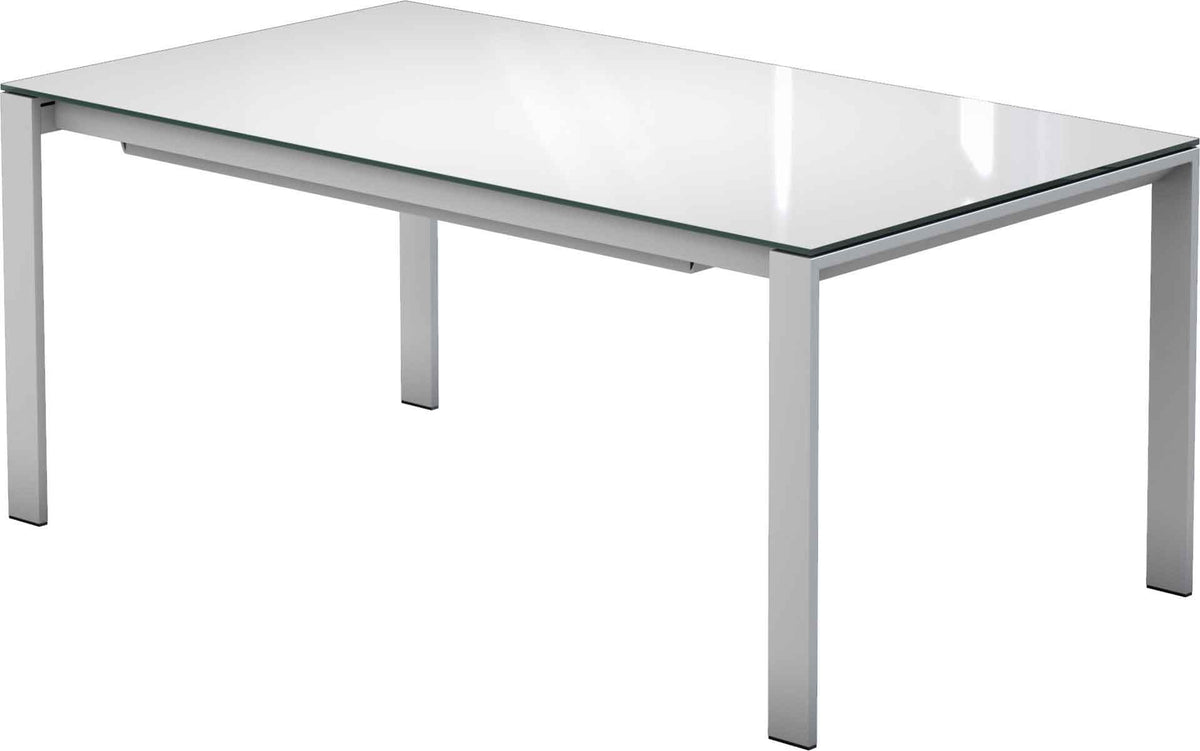 Napoli Dining Table White Glass/White