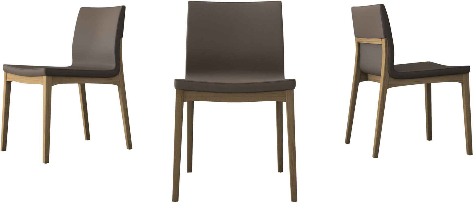 Enna Dining Chair Dove Gray/Natural Oak (Set of 2)