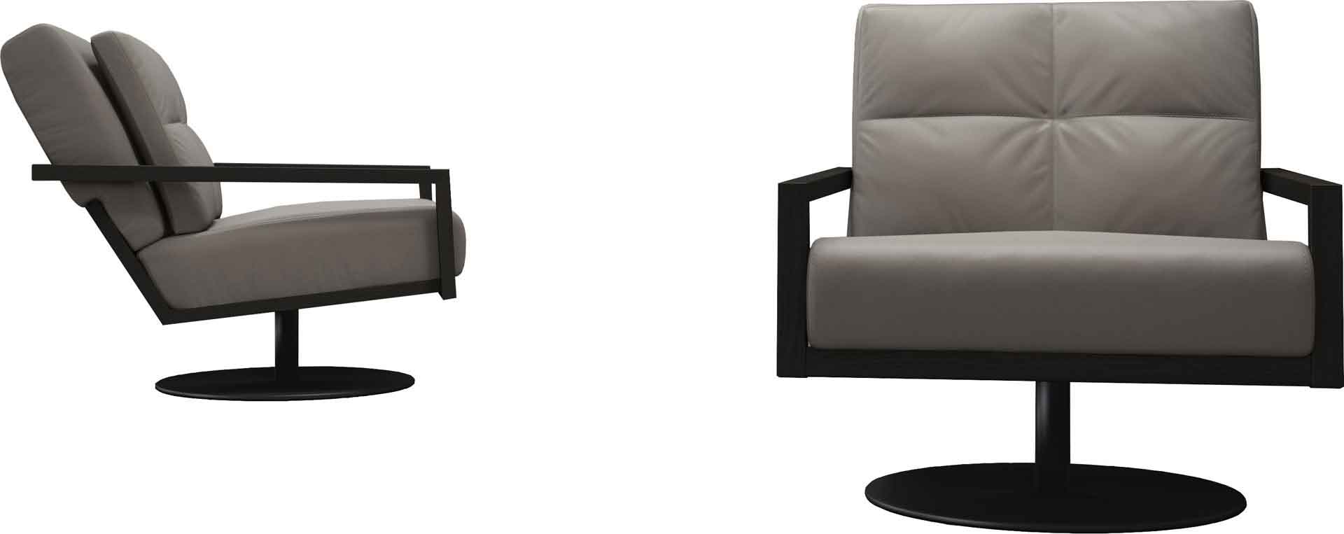 Clarkson Lounge Chair Opala/Black Oak