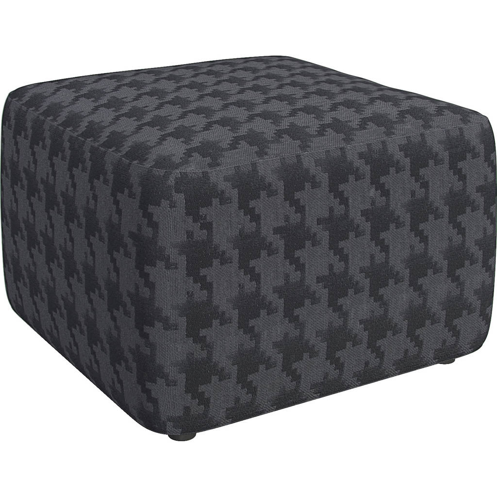 Hester Ottoman Slate Houndstooth